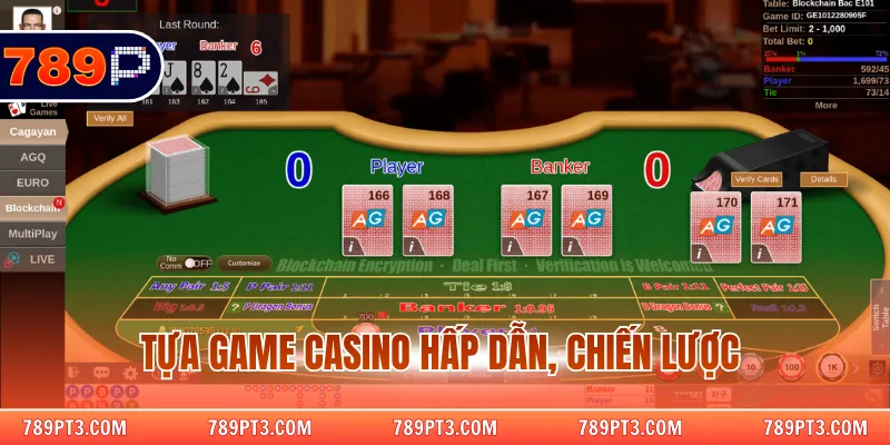 Tựa game casino hấp dẫn, chiến lược